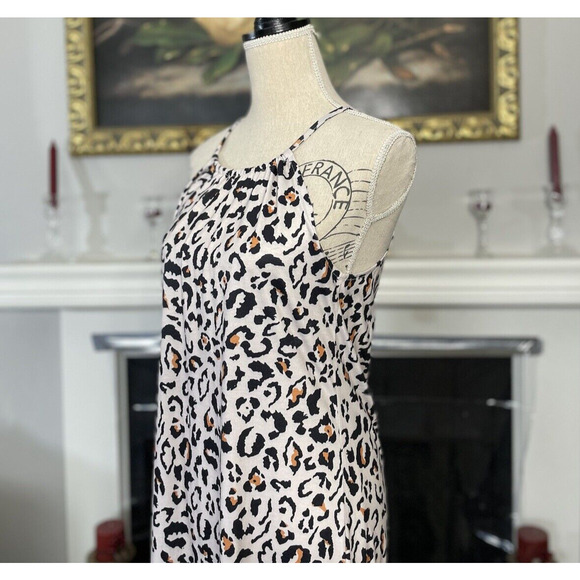 For G and PL Leopard Print Halter Maxi Dress Size Small - Picture 4 of 8